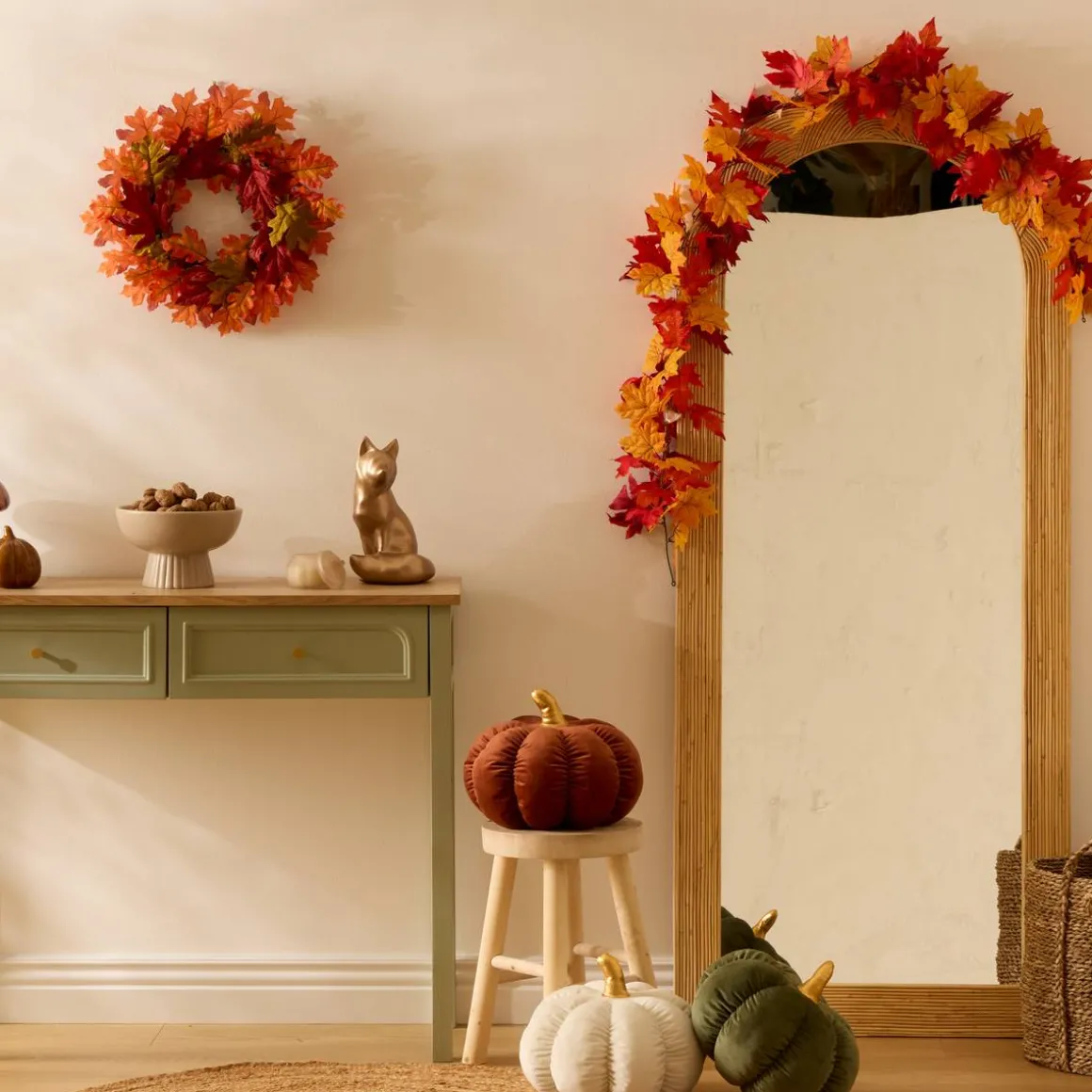 Statuette renard "Automne"