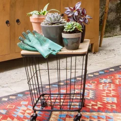 Table coffre "Jordi" à roulettes