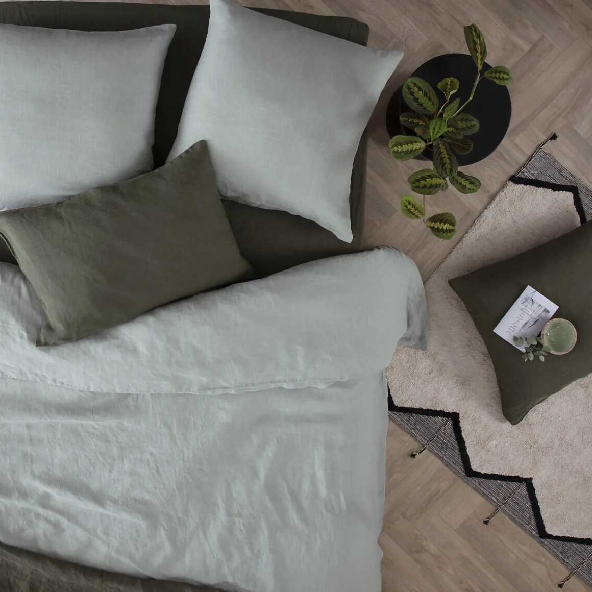 Taie d'oreiller "Linah", lin lavé