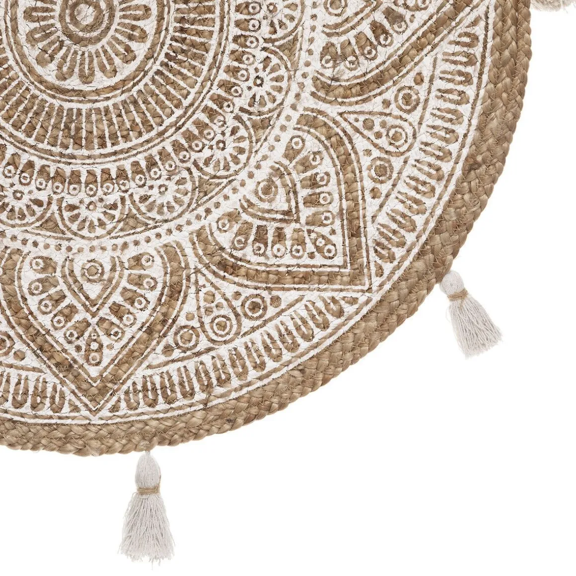 Tapis à pompons "Rosalie", jute