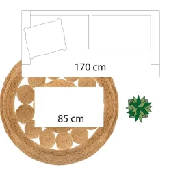 Tapis ajouré en jute