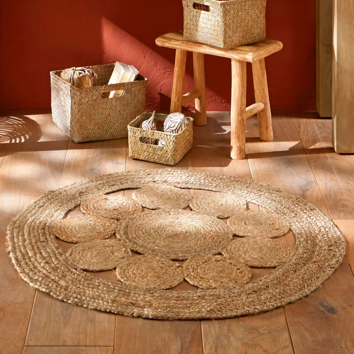 Tapis ajouré "Esra", jute