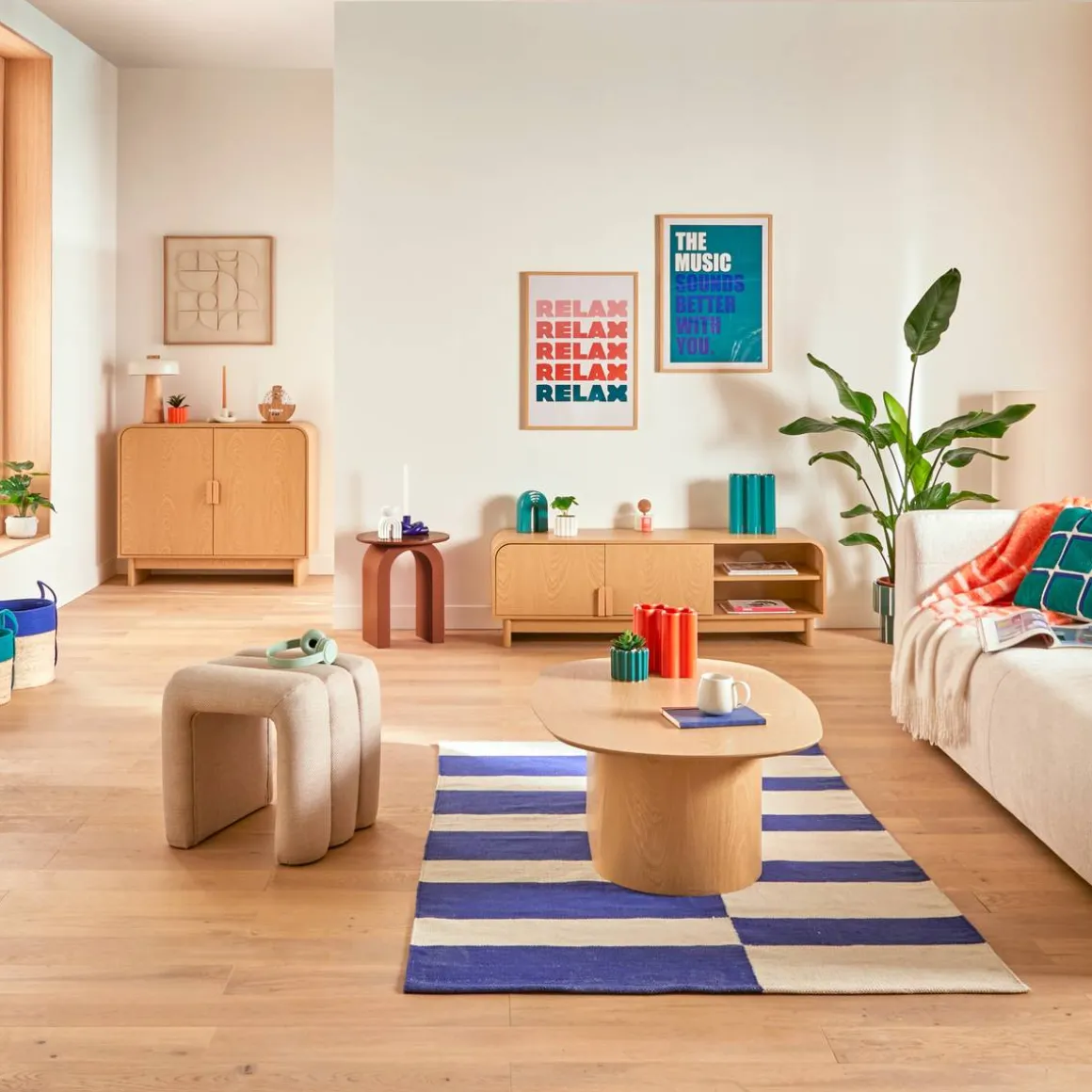 Tapis effet laine "Flow"