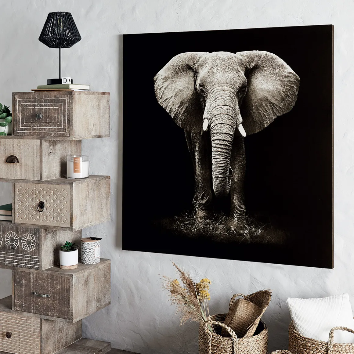 Toile imprimée "Animaux"