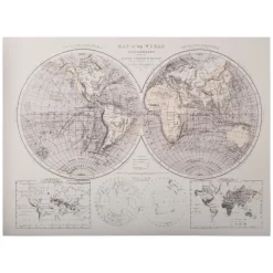 Toile imprimée "Mapmonde"