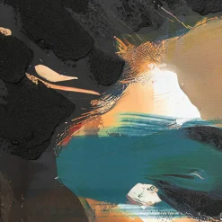 Toile peinte encadrée 