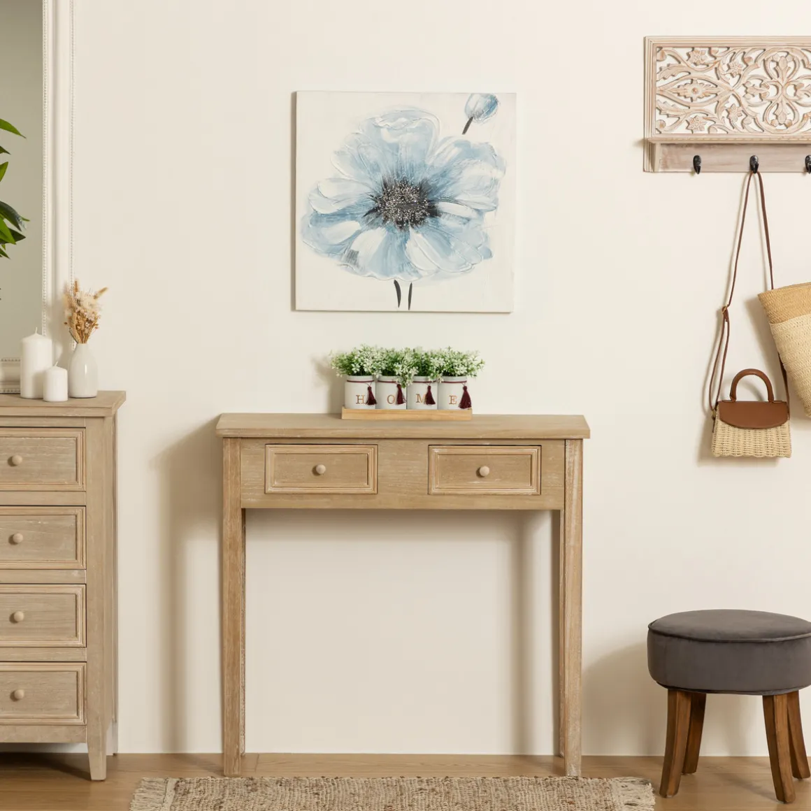 Toile peinte "Fleurs"