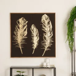 Toile peinte "Plume"